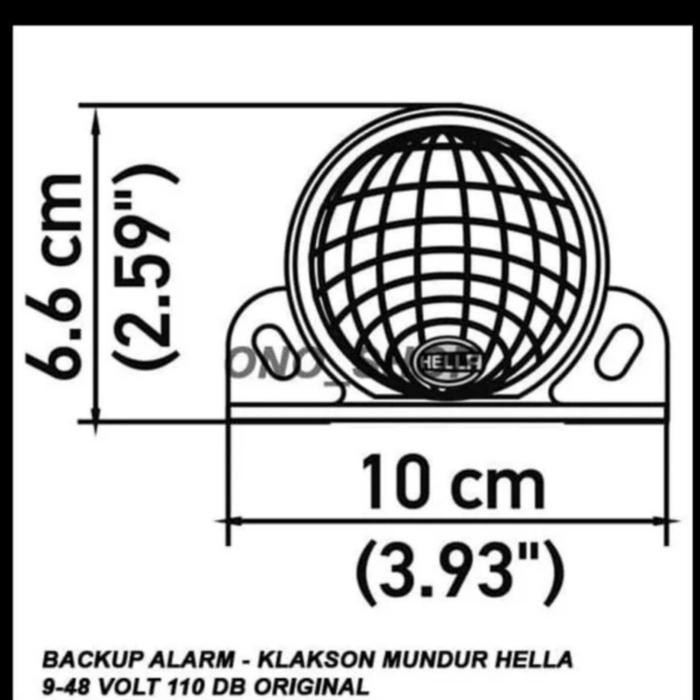 Back Buzzer Hella/Backup Alarm Hella/Klakson Mundur Hella Original