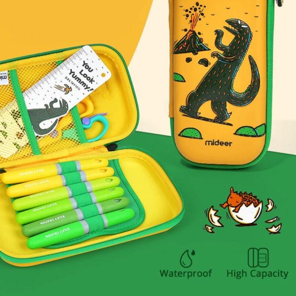 

Mideer Pencil Case Tyrannosaurus Rex / Tempat Pencil T-Rek Kuning Pena Penghapus