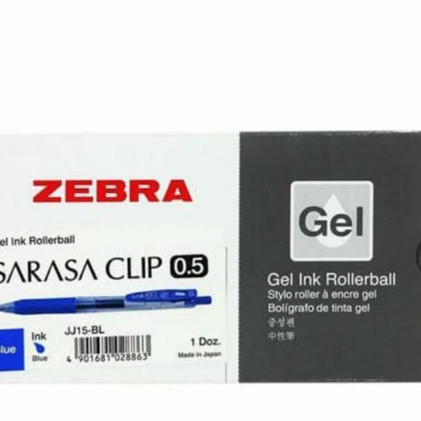 

PEN ZEBRA SARASA 0,5 0,7 1,0 HTM& BIRU PER LUSIN