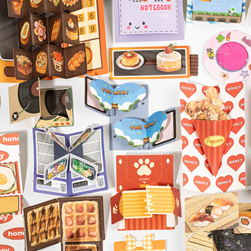 

20/40pcs Weekend special tune organ collection book kawaii cute sticker book DIY handbook