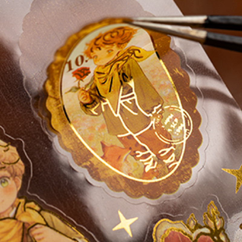 

2rolls Star's Words Series PET Foil Stamping Die-cut Tape DIY Handbook Collage Greeting