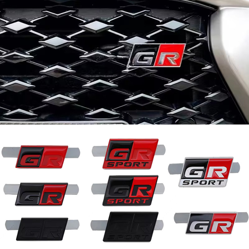 IMPORT CAR FRONT HEAD GRILLE BADGE EMBLEM FOR GR SPORT YARIS 86 HILUX SUPRA C- HR RAV4 AQUA AURIS