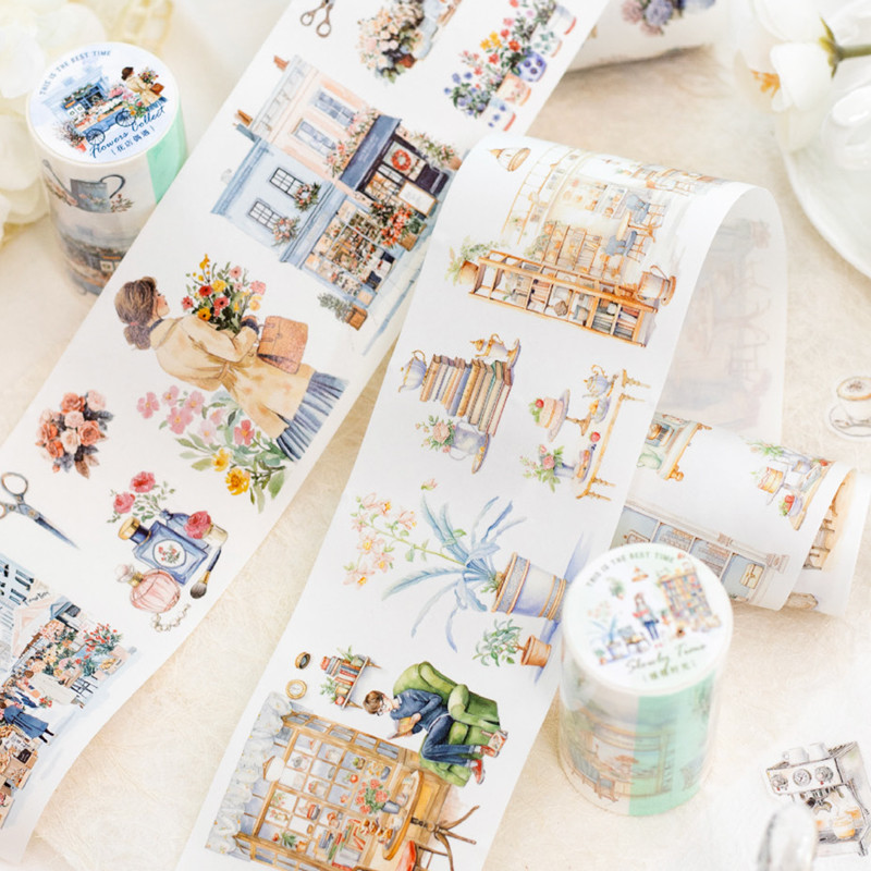 

2rolls Bits and Pieces Everyday Series Washi Die-cut Landscape Tape DIY Handbook Material