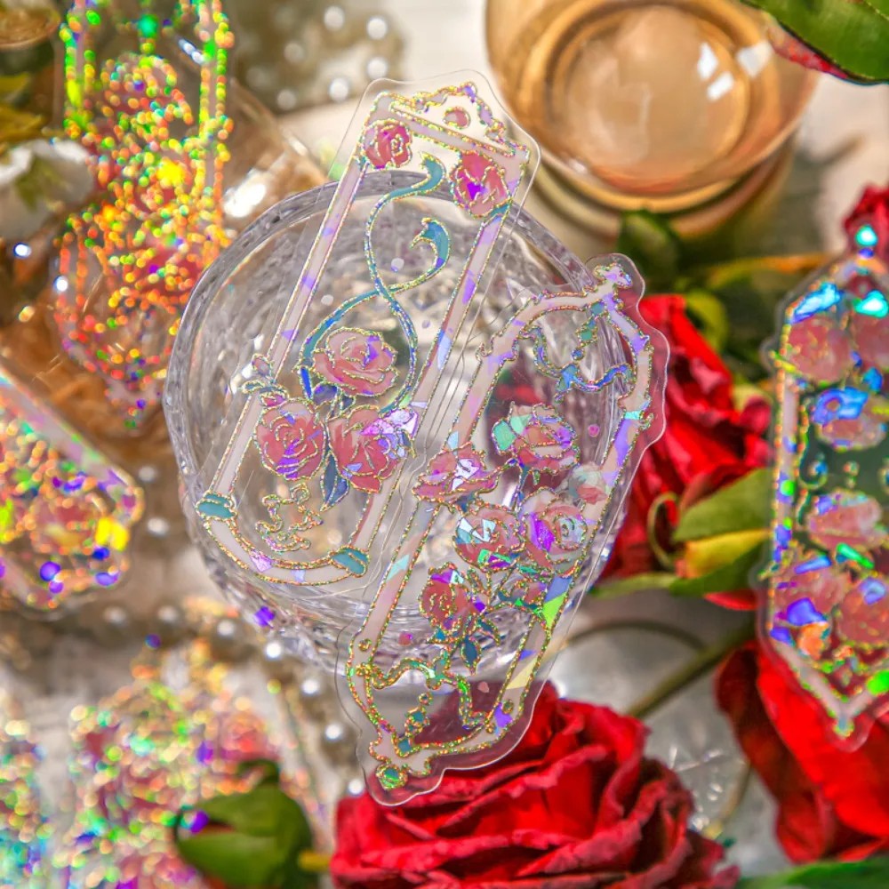 

Retro Flower Special-shaped Frame Bookmark Relief Gilding Student Reading Book Marks