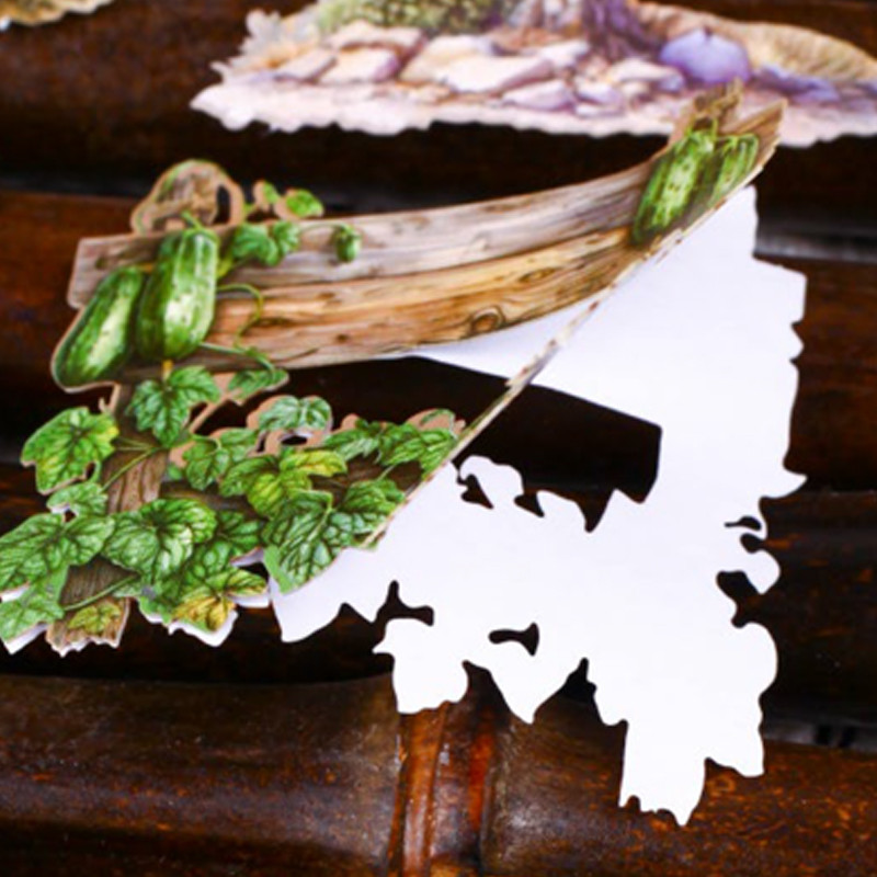 

30Pcs/bag Flower Garden Fruit and Vegetable Theme Sticker Bag Handbook Material Decorative