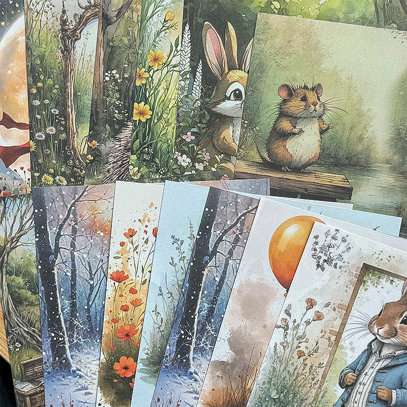 

24sheets/bag Forest Encounters Material Paper DIY Photo Frame Scrapbook Magazine Handbook