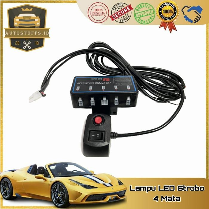 Lampu LED Strobo Grill/Lampu LED Strobo Set/LED Strobo 4 Titik++++....