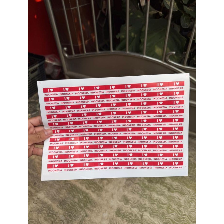 

(Allthebest) Isi 90 pcs sticker bendera Indonesia merah putih spesial DIRGAHAYU HUT RI