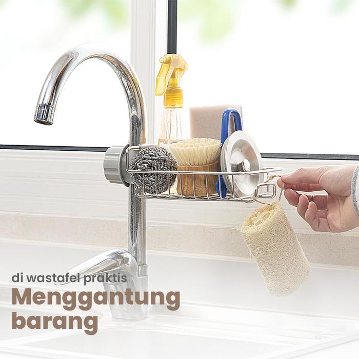 Toto - Rak Wastafel Cuci Piring Stainless Gantungan Barang Spons Sabun Lap