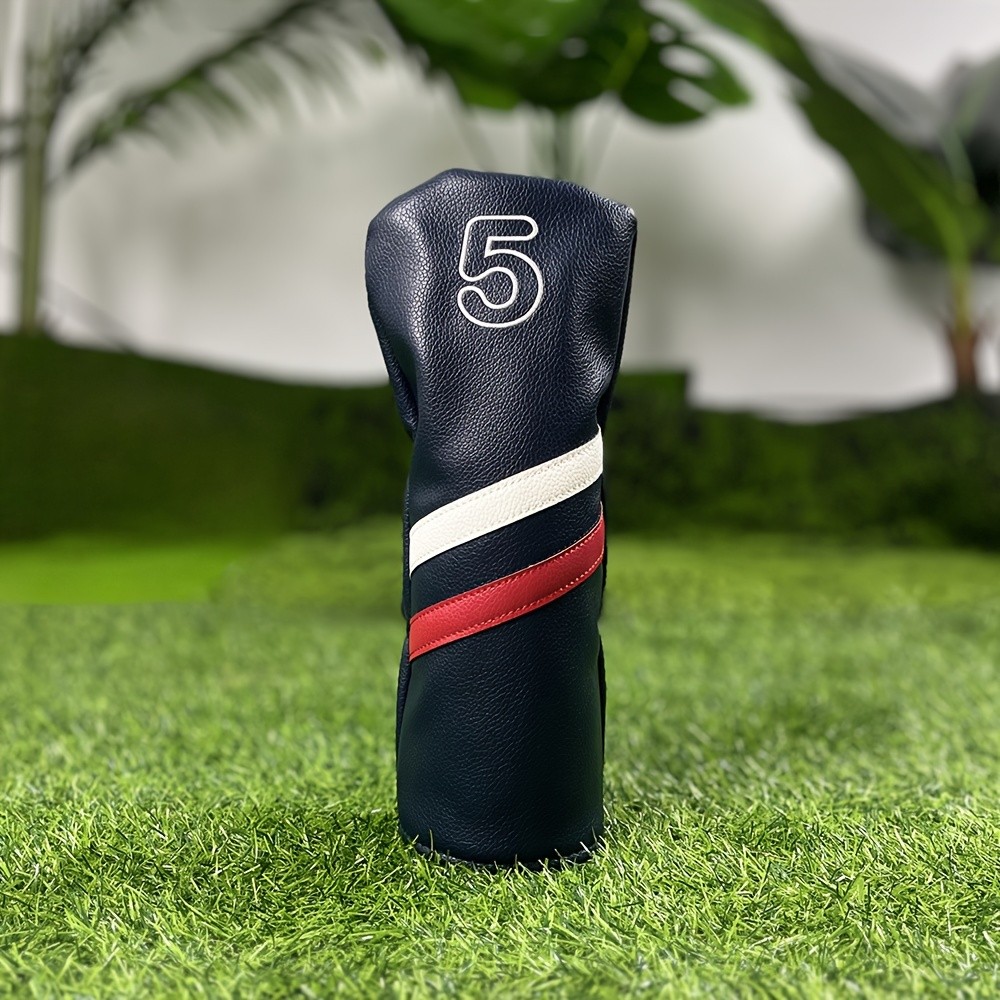 IMPORT DOUBLE SLASH NUMBERSGOLF CLUB COVER, NUMBER PRINT GOLF CLUB COVER, WATERPROOF PU CLUB