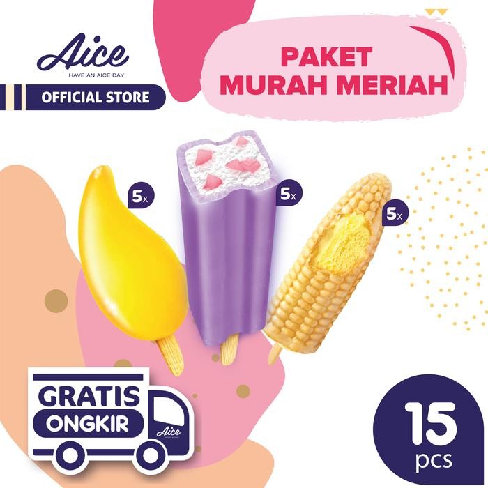 

4ZMI Paket Aice Murah Meriah 1 Isi 15Pcs