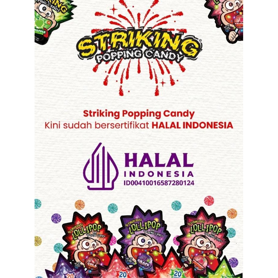 

4ZMI Striking Popping Candy 30 Gr ( Isi 20 Pouches )