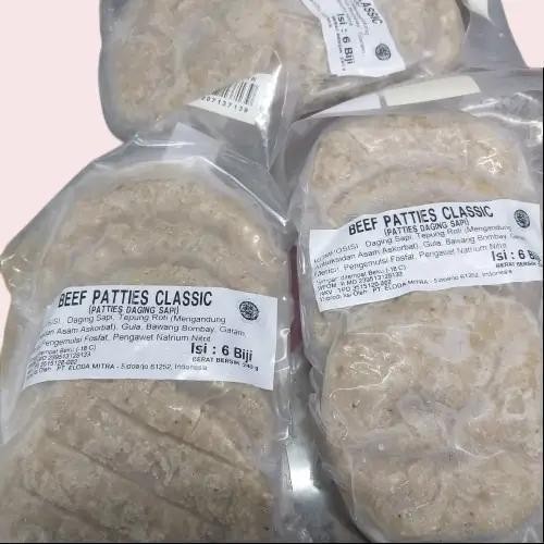 

4ZMI Bernardi Beef Paties Clasic Isi 6Pcs Food Makanan Instan Daging Sapi Frozen Viral