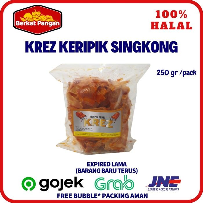 

4ZMI Krez Keripik Singkong Balado Pedas Manis Tanpa Bahan Pengawet 250 Gr