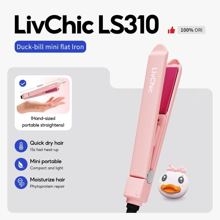 Livchic Rambut Catokan Ls310-4In Mini Portable 2In1 Lurus Ragum Cutee
