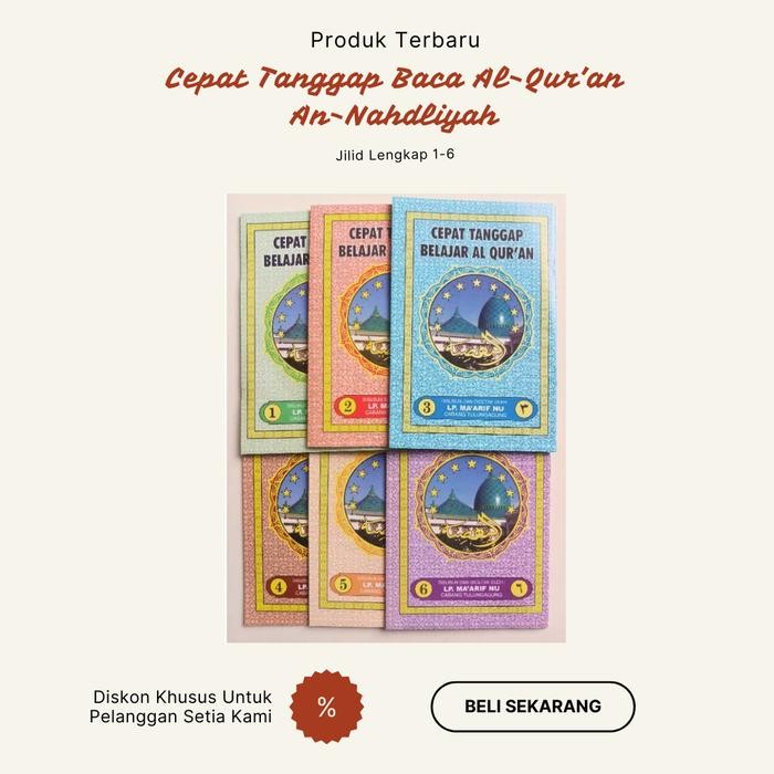 

ASLI Cepat Tang Belajar Al Quran Tajwid An Nahdliyah Jilid Juz 1,2,3,4,5,6 - LP MAARIF NU - KITAB