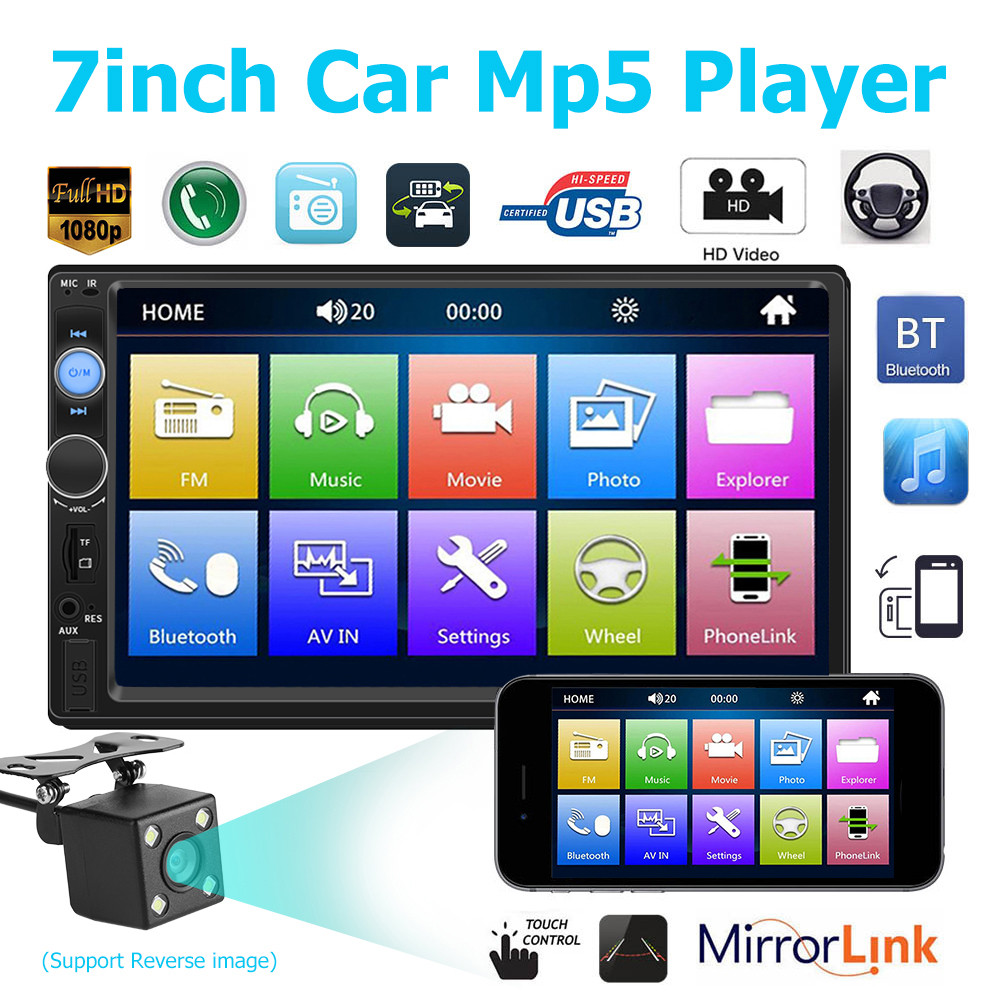 2 Din Car MP5 Player 7 Inch HD Screen Car Multimedia Player