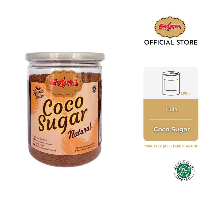 

IOI2 Evyna Coco Sugar Gula Kelapa Pemanis Alami Rendah Indeks Glikemik