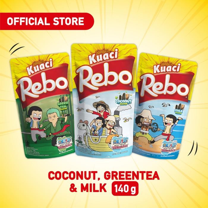 

IOI2 Rebo Kuaci Bundling 3 Pcs 140 Gram - Rasa Coconut, Green Tea & Milk
