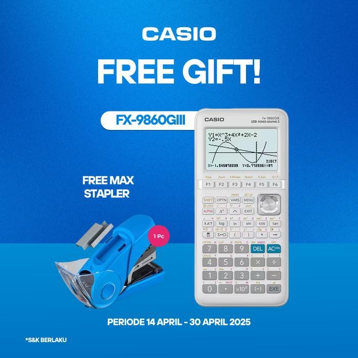 

CASIO CALCULATOR FX-9860GIII - KALKULATOR GRAPHICAL FRESS STAPLERS