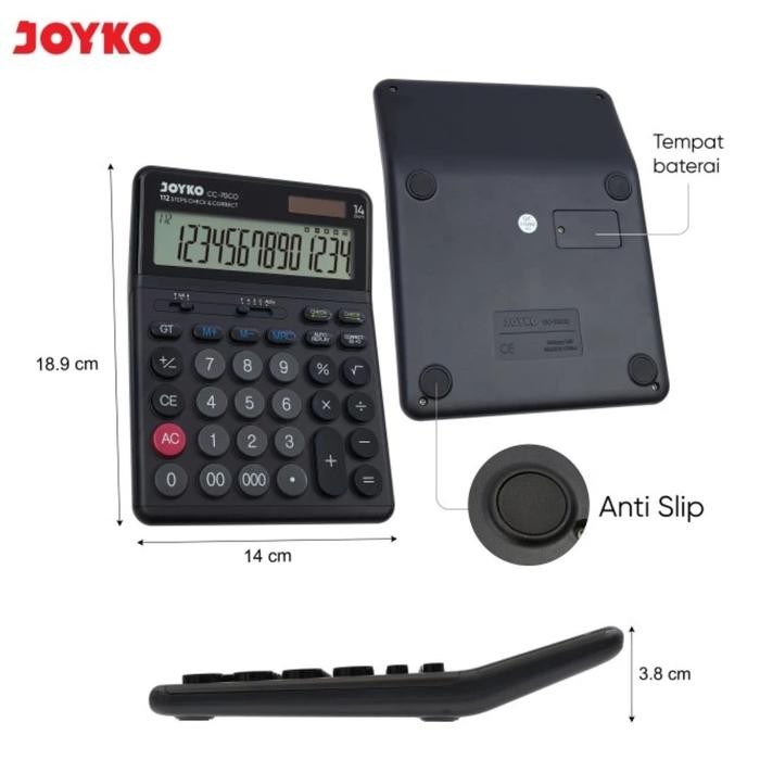 

Calculator / Kalkulator 14 Digit Joyko Cc-70Co