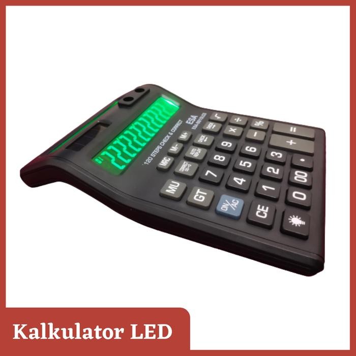 

ESA KALKULATOR DAGANG BESAR 2 LAYAR LED MENYALA 12 DIGIT