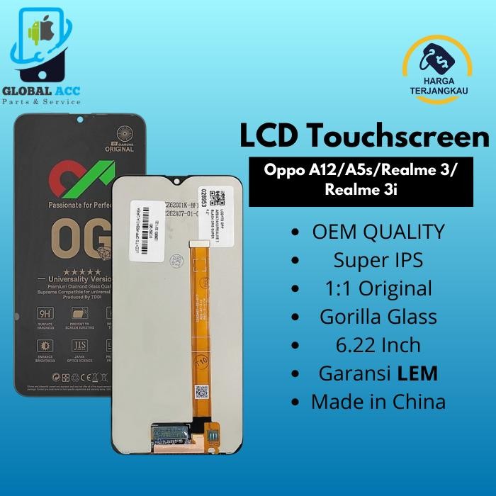 LCD + TOUCHSCREEN OPPO A12 - CPH2083 CPH2077 LCD TS FULLSET