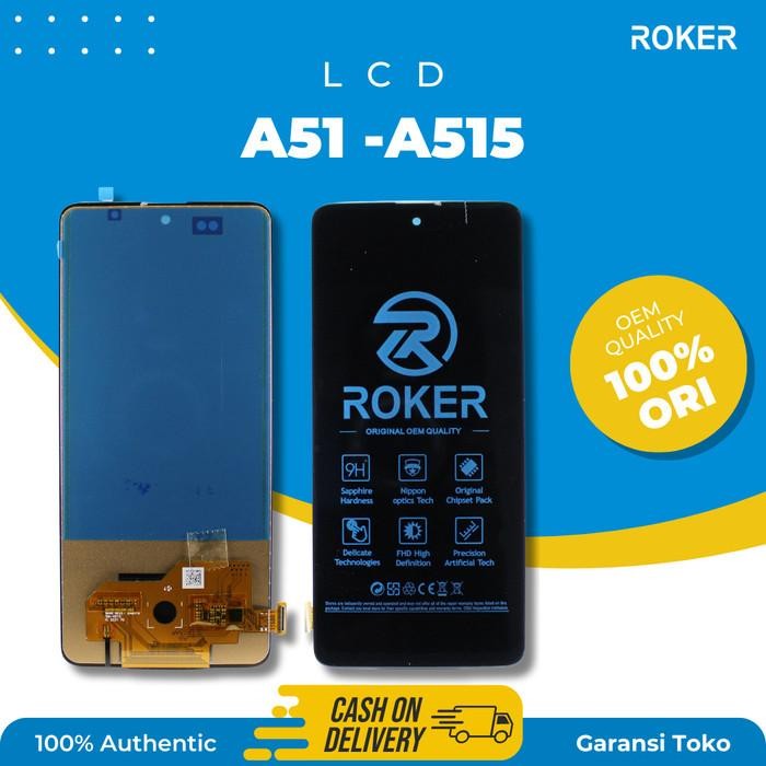 LCD TOUCHSCREEN SAMSUNG A51 / A515 OLED LCD FULLSET ORIGINAL BY ROKER