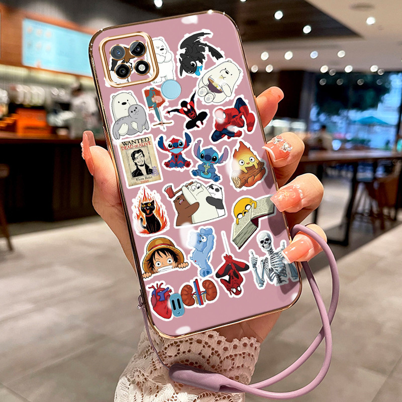 Casing Hp Untuk Realme C21 C21Y C25Y Case Casing Kartun kepribadian HP Cesing Silikon Softcase disep