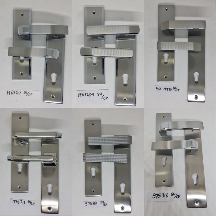 (1 SET) Handle Kunci Gagang Pintu Besar / Tanggung MULLER Stainless