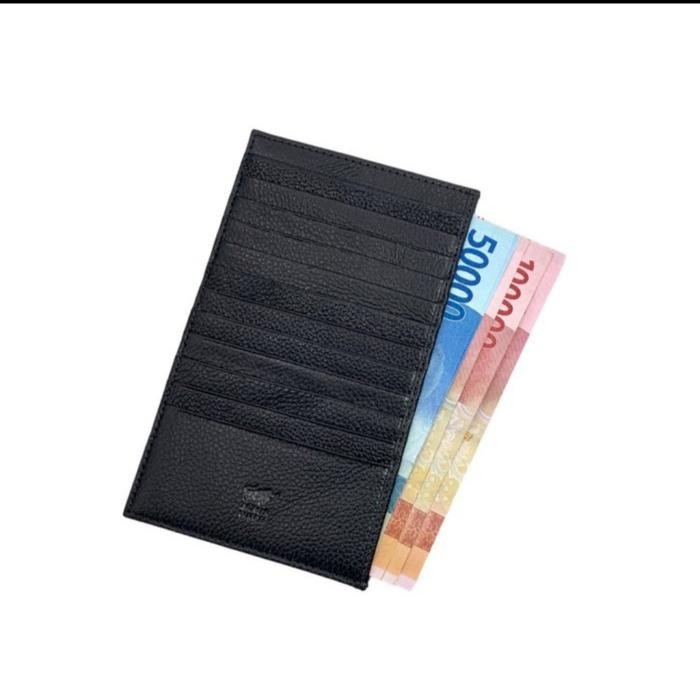 

Dompet Kartu Panjang Card Holder Model Slim Kulit Hitam Pria