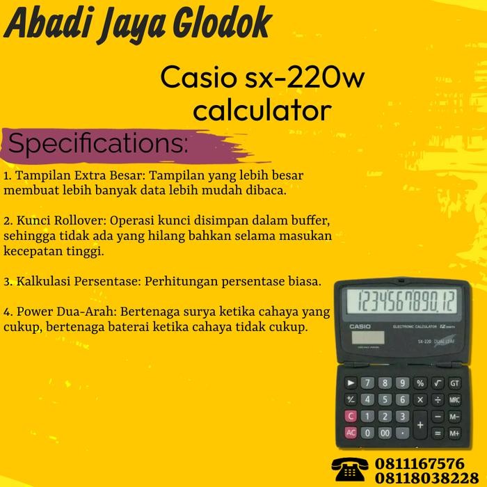 

Casio Sx-220W Calculator