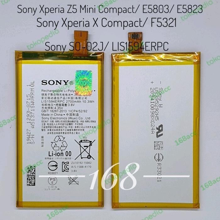 Baterai Batre Sony Xperia X Compact F5321 Batere LIS1594ERPC Original