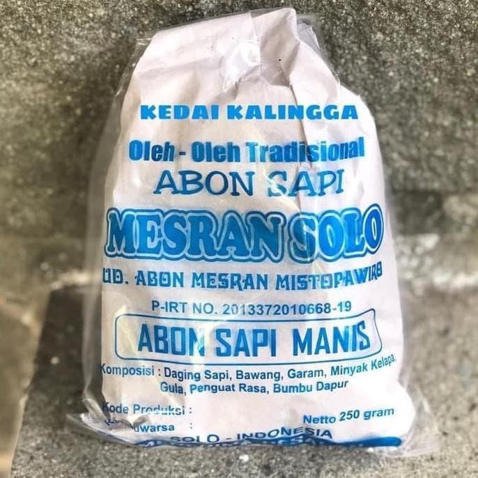 

3YC3 Abon Sapi Mesran Solo Manis / Pedas 250 G