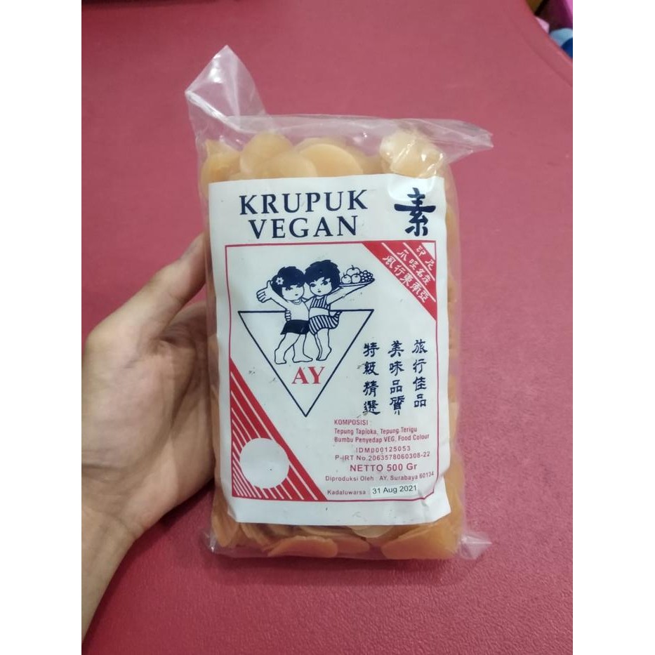 

3YC3 Kerupuk Ay Krupuk Vegan Kuning Kecil Tipis 500G/Kerupuk Gado-Gado Mini