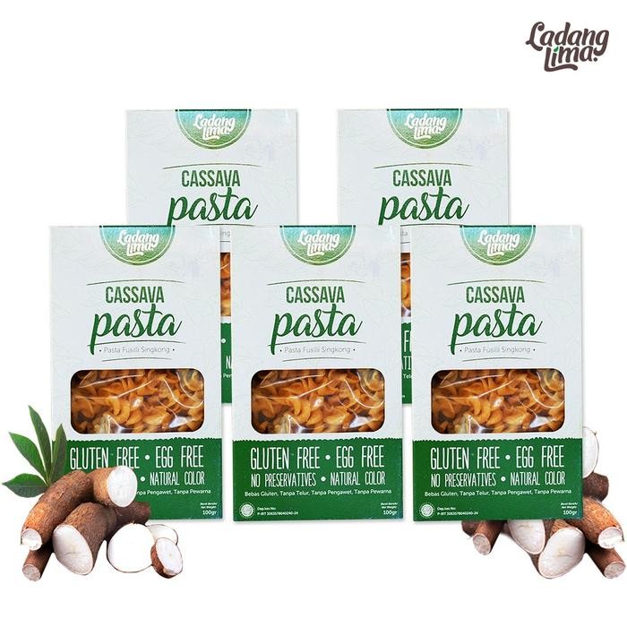 

H48Y 5Pcs Pasta Fusili 100Gr - Cassava Pasta Ladang Lima