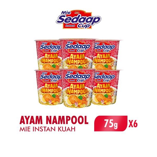 

H48Y Sedaap Mie Instan Cup Ayam Nampool 75G X6
