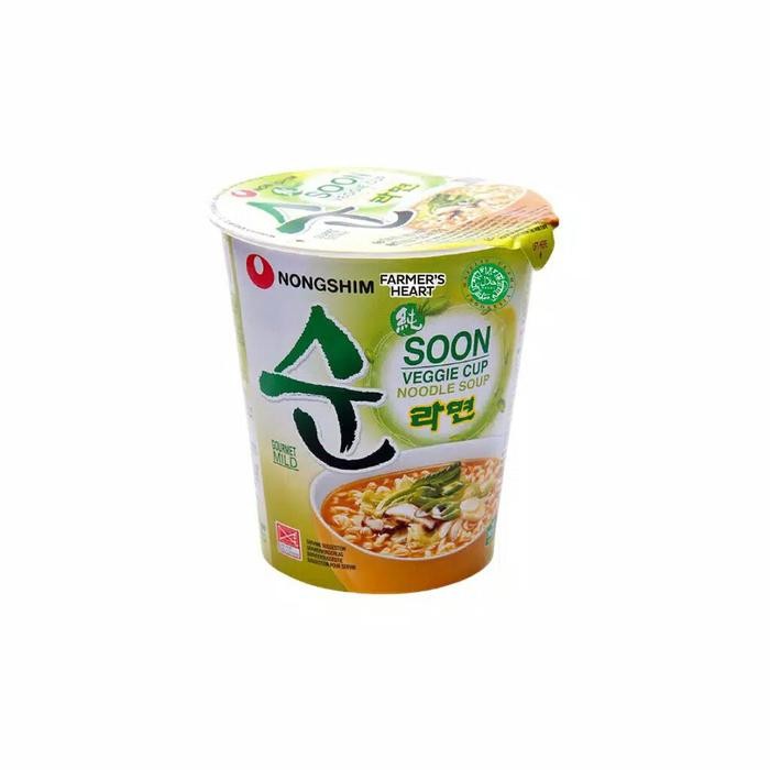 

H48Y Nongshim Cup Soon Veggie Noodle Soup 67Gr - Mie Instan Rasa Sayuran Gourmet Mild Dari