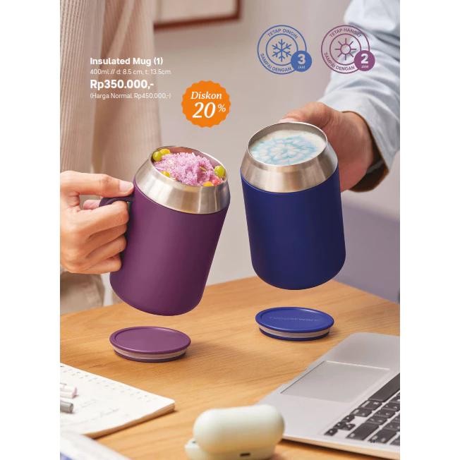Gelas termos tupperware insulated mug (1) promo