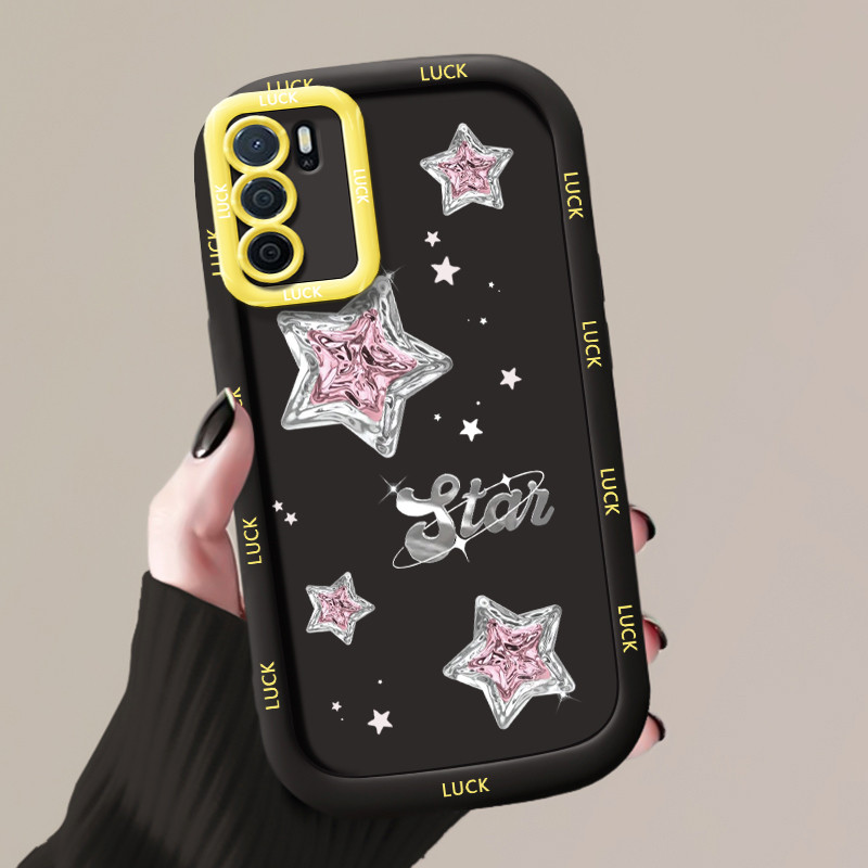 Casing Hp untuk OPPO A16 A16s A54s Case Casing HP Softcase Puff Kasing ponsel Drop silikon tahan Bin