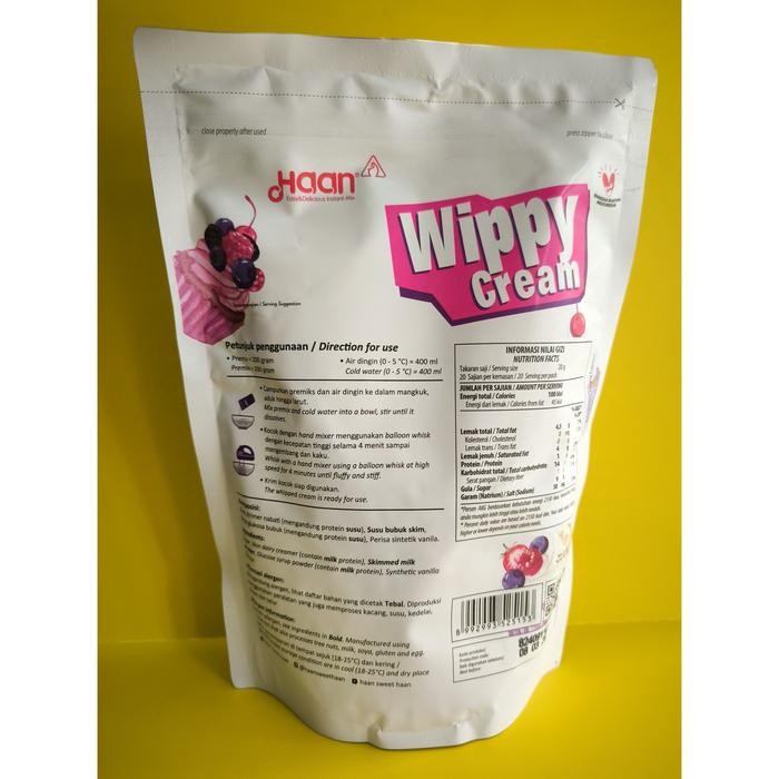 

Haan Wippy Cream 200gr/400gr Kemasan Baru