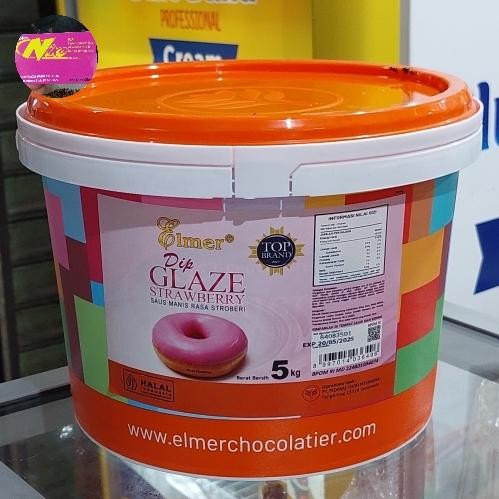 

elmer dip glaze strawberry 1 kg khusus grab gojek