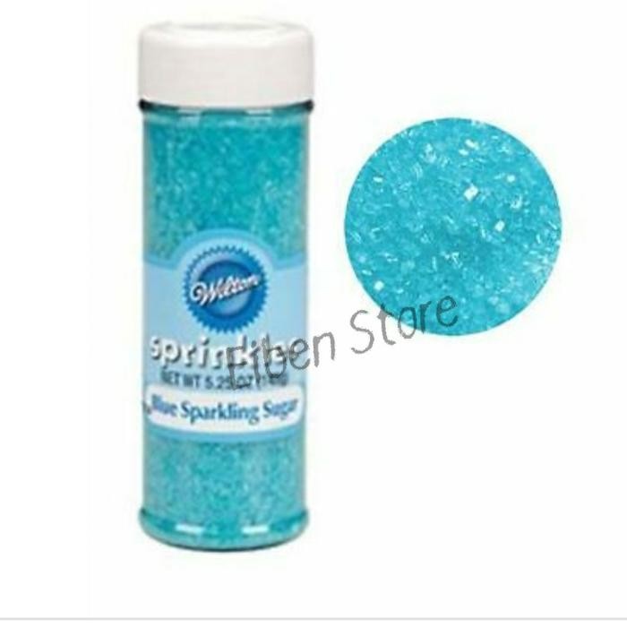 

Wilton Blue Sparkling Sugar / Gula2 Dekorasi Kue Biru -Btl 3,25oz