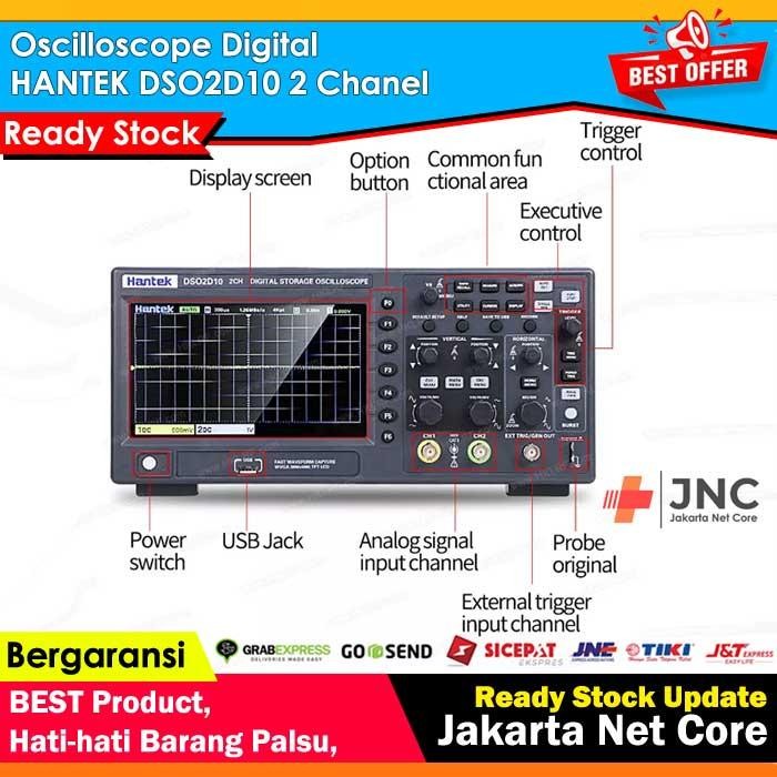 Oscilloscope Hantek Dso2D10 2 Channel Osiloskop Digital Original