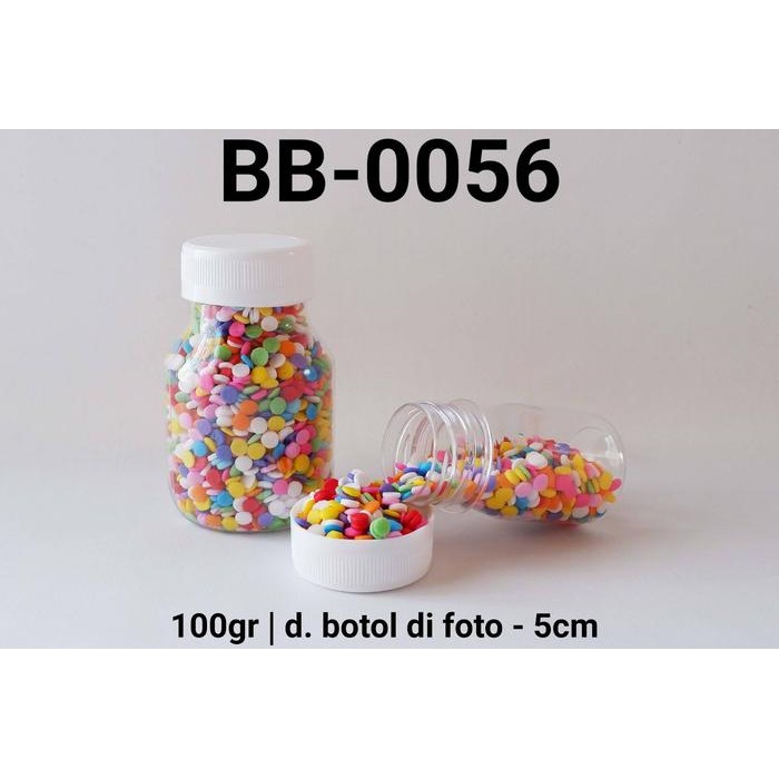 

BB-0056 Sprinkles sprinkle sprinkel 100 gram bulat pipih rainbow