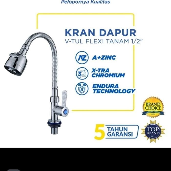 kran cuci piring angsa V- TUL FLEXIBEL TANAM ONDA