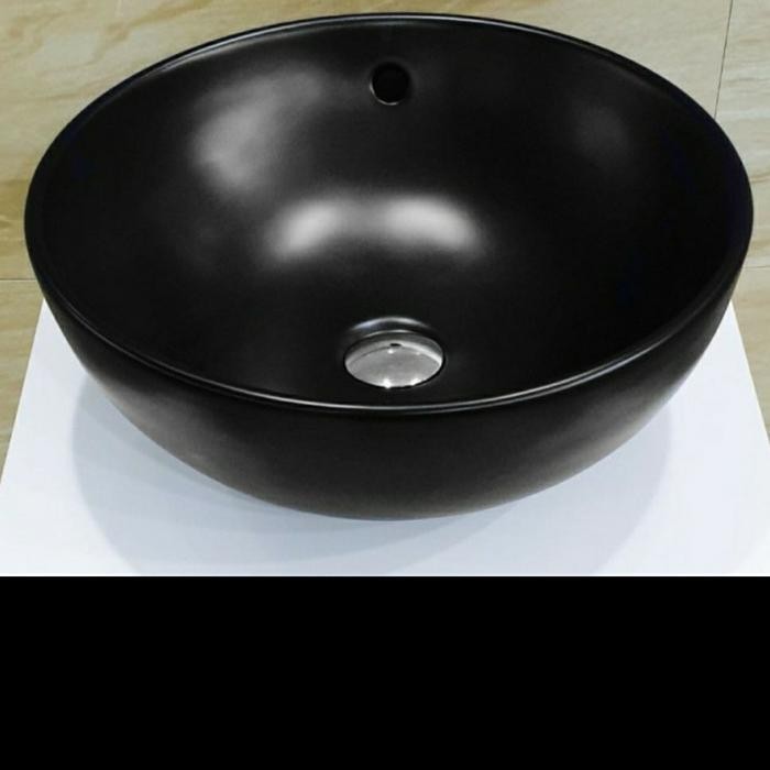 WASTAFEL MEJA MANGKOK HITAM /WASTAFEL CUCI TANGAN BULAT BLACK