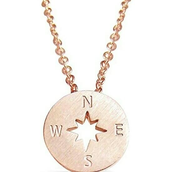 Terbaru Rosa Vila Compass Necklace, Friendship Compass Necklace for Women