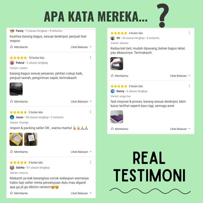 Sarung Kasur Resleting (Set) 160X200 / Bungkus Cover Kasur Springbed