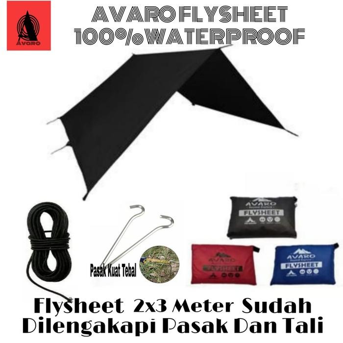 Consina Avtech - Avaro - Flysheet Waterproof 2X3M Lengkap Dengan Pasak & Tali